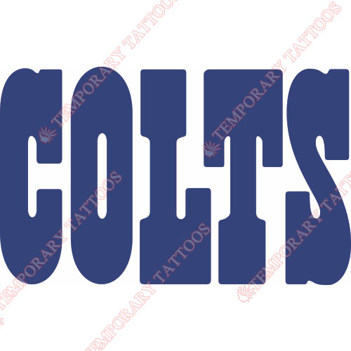 Indianapolis Colts Customize Temporary Tattoos Stickers NO.541
